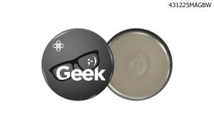 Button - Round 2- 1/4" Magnetic Back - Printed black on white or colored stock paper