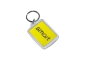 Porte-clés rectangulaire en acrylique 1-3/16" x 1-5/8" - imprimé en numérique 4 couleurs process
