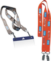 "Affordable" Lanyard 2 Attachments Screen Printed - 3/4" width