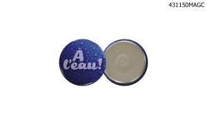 Button - Round 1-1/2" Magnetic Back - Printed digitally 4 color process