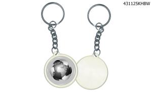 Button - Round 1- 1/4" Key Holder - Printed black on white or colored stock paper