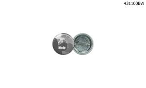 Button - Round 1" Pin Back - Printed black on white or colored stock paper